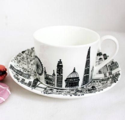 Central London Teacup and Saucer Set by House of Cally