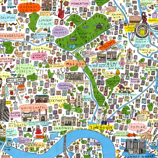 House of Cally - Illustrated map of East London by House of Cally