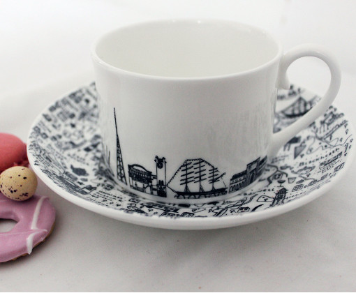 South-East London Teacup and Saucer Set by House of Cally