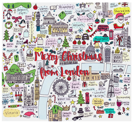Pack of 6 Christmas Cards from House of Cally