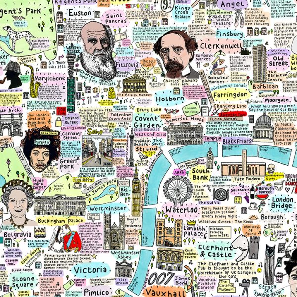 map of central london Illustrated Map Of Central London History And Culture House Of Cally map of central london