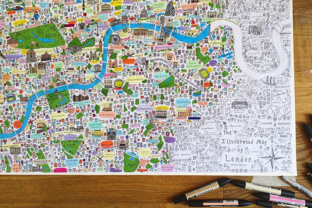 Colouring Map of London | House of Cally | Create Your Own Work of Art