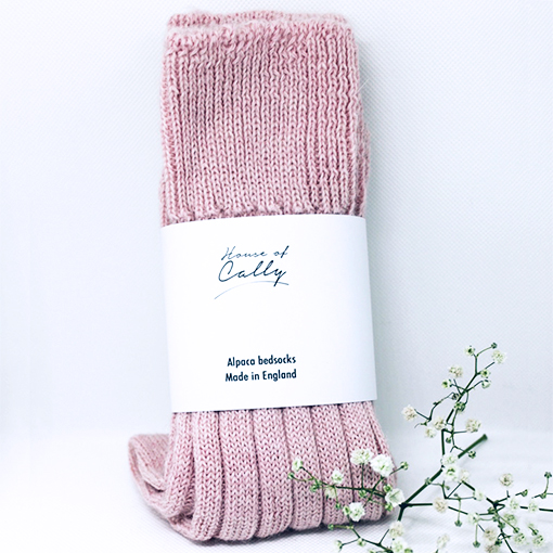 Alpaca Wool Socks (Dusty Pink) by House of Cally