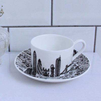 East London Teacup and Saucer Set