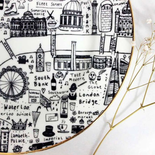 Special edition Central London side plate by House of Cally