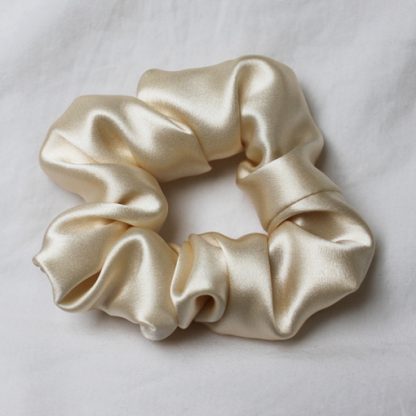 Cream Jungle Silk Hair Scrunchies from House of Cally