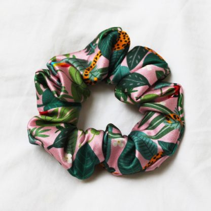 Tropical Jungle Silk Hair Scrunchies from House of Cally