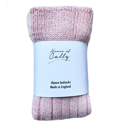 Dusty Pink Alpaca Wool Bed socks by House of Cally